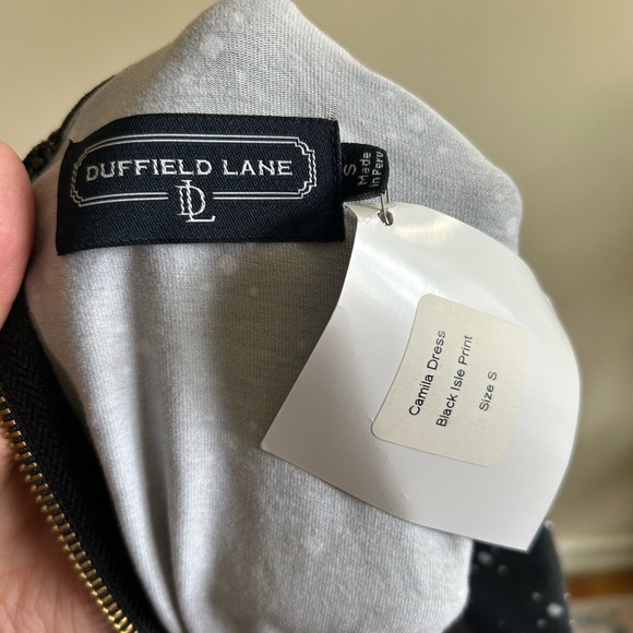 Duffield Lane Camila Dress Black Isle Print Size Small - Picture 5 of 6